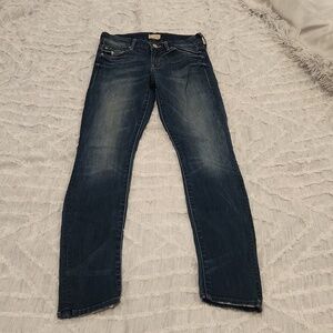 Dark wash Mother "the looker" skinny jeans in Double Trouble size 25!